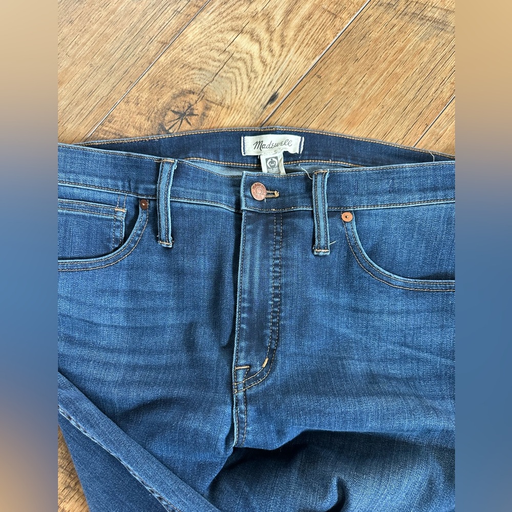 Madewell 10” High Rise Skinny Jeans Dark Wash Size 31P - Picture 3 of 4
